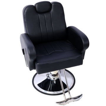 Hair Stylist All Purpose Barber Chair For Barbershop Salon Chair,Heavy Duty Hydraulic Barber Chair Spa Furniture Shampoo Reclining Extra Wider Seat Beauty Hair Salon Equipment Black Black Pu