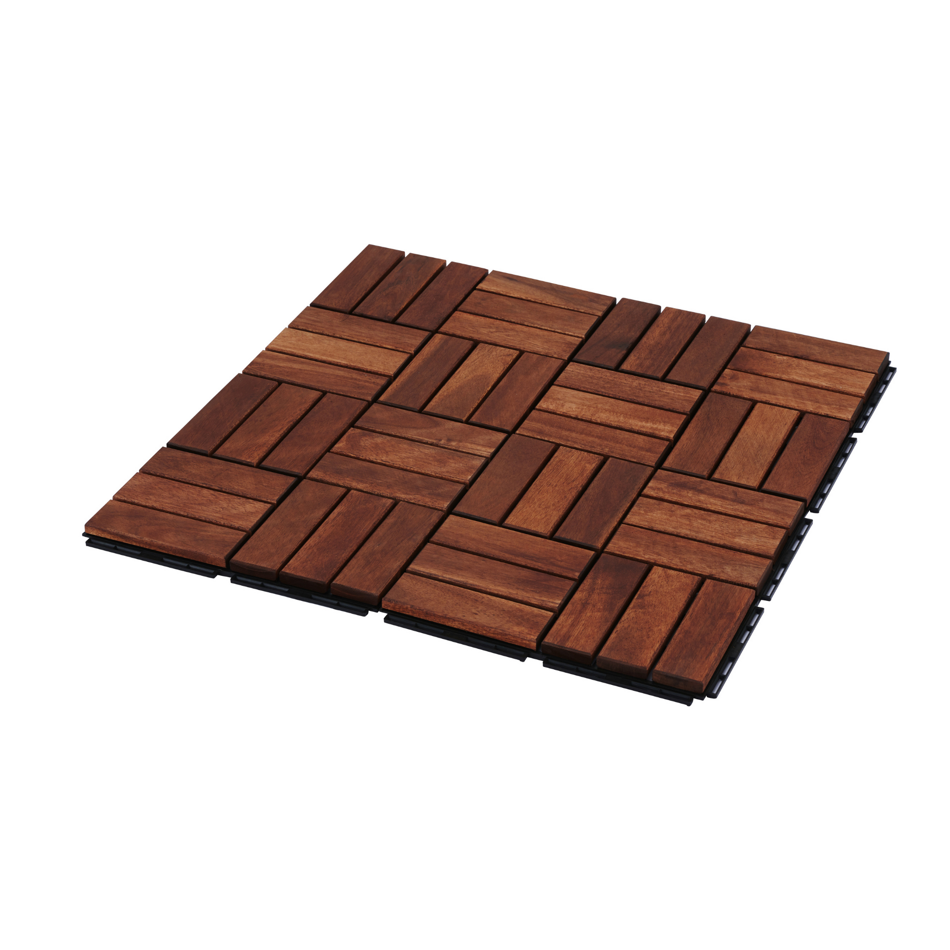 Acacia Wood Interlocking Deck Tiles Checker Pattern, 30 Pcs 12" X 12" Square Acacia Hardwood Outdoor Flooring For Patio, Bancony, Pool Side,.. Brown Garden & Outdoor American Design,American Traditional,Antique Acacia Wood