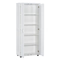 Storage Cabinet With Two Doors For Bathroom, Office, Adjustable Shelf, Mdf Board, White White Mdf