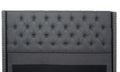 Queen Bed In Blue Gray Queen Gray Fabric