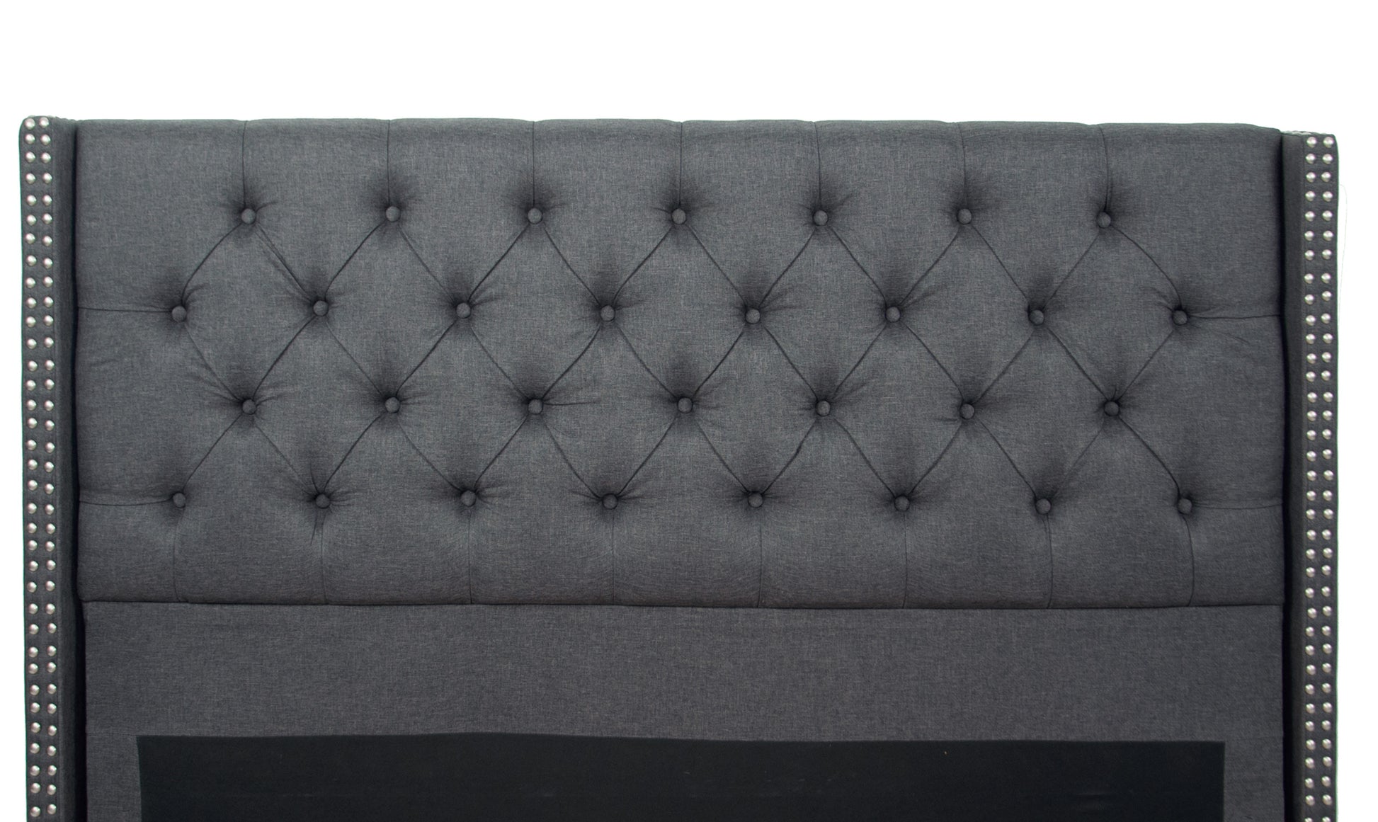 Queen Bed In Blue Gray Queen Gray Fabric