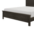 Charcoal Gray Finish Queen Bed 1Pc Transitional Style Wooden Bedroom Furniture Panel Bed Box Spring Required Queen Charcoal Grey Wood Bedroom Transitional Panel Wood