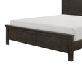 Charcoal Gray Finish Eastern King Bed 1Pc Transitional Style Wooden Bedroom Furniture Panel Bed Box Spring Required King Charcoal Grey Wood Bedroom Transitional Panel Wood