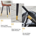 Table And Chair Set.Modern Rectangular Dining Table With Black Textured Stickers Glass Tabletop And Gold Plated Metal Legs.Paried With 6 Comfortable Chairs With Pu Seats And Black Metal Legs. Black Gold,Brown,Light Gray Seats 6 Glass Metal