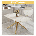 Table And Chair Set.Modern Luxurious White Marble Patterned Tempered Glass Dining Table Set With Transparent Pp Chairs.8 Transparent High Quality Pp Dining Chairs With Golden Legs. White Gold Seats