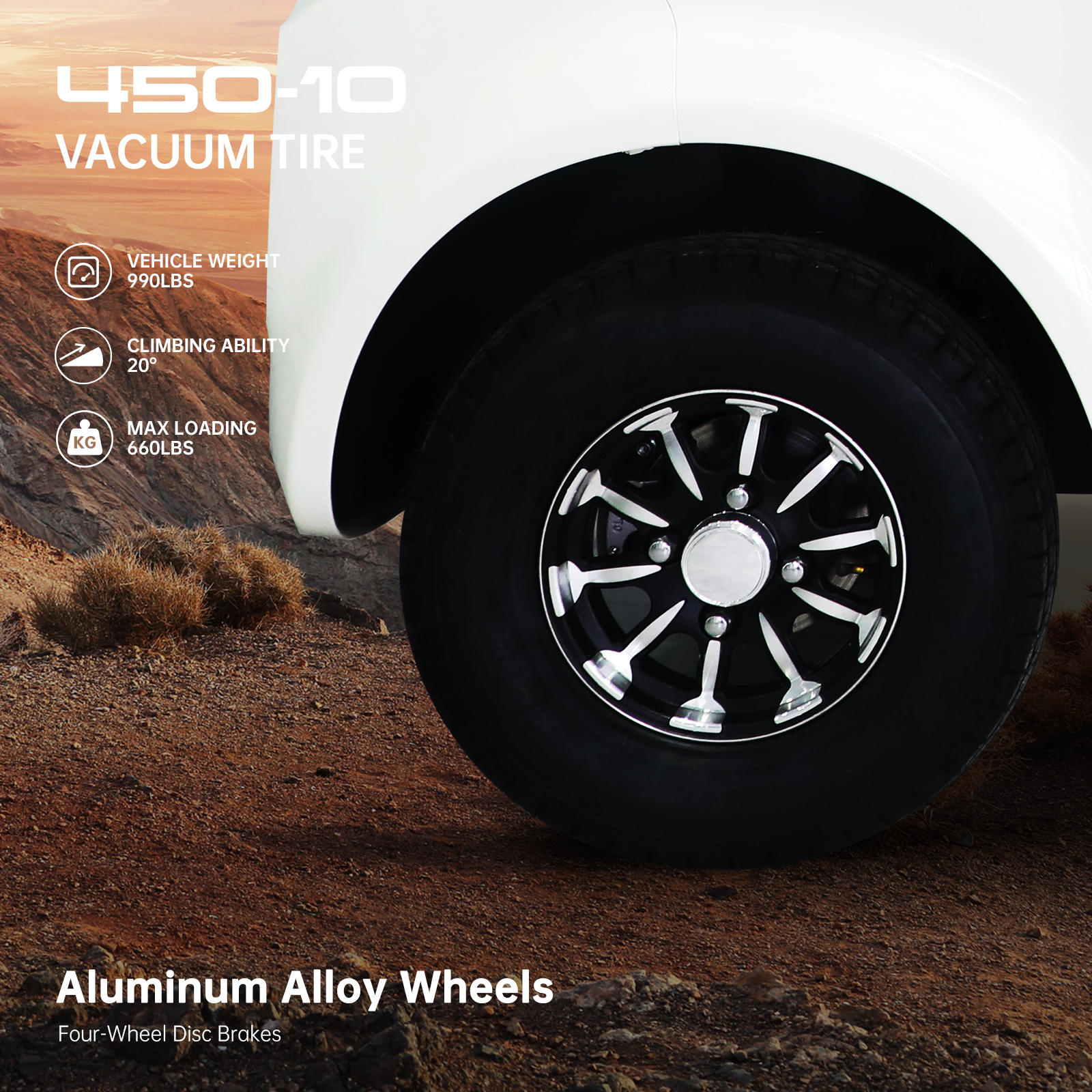 All Weather Protection: Fully Enclosed Design For Safer Travels White Silver Abs Pc