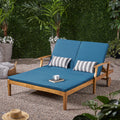 Perla Double Chaise Lounge Teak Acacia Wood