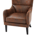 Hi Back Studded Chair,Arm Chair,Living Room, Study And Bedroom Brown Polyester