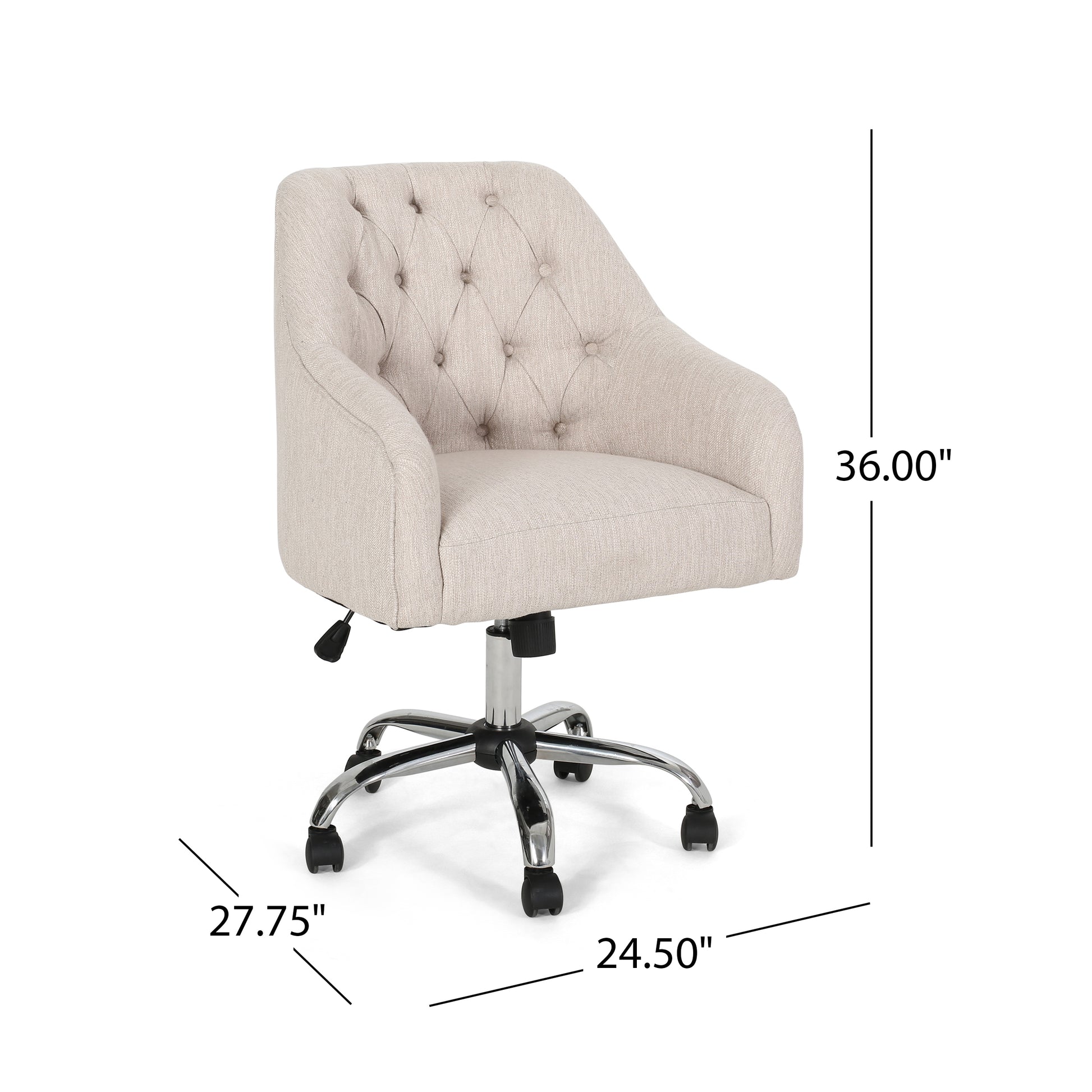 Office Chair Beige Fabric