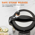 9 In 1 Electric Pressure Cooker 8 Quart, Steamer, Yogurt Maker, Warmer & Sterilizer, Saute, Slow Cooker, Rice Cooker, Egg Cooker, Multi Functional Smart Pot, Stainless Steel Black Stainless Steel