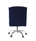 Midnight Blue Swivel Office Chair With Wing Back Caster Solid Blue Office Office Chairs Solid Back Swivel Fabric Metal