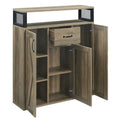 Rustic Oak Server With 3 Doors Rustic Dining Room Rustic Oak Drawers Included Wood Metal