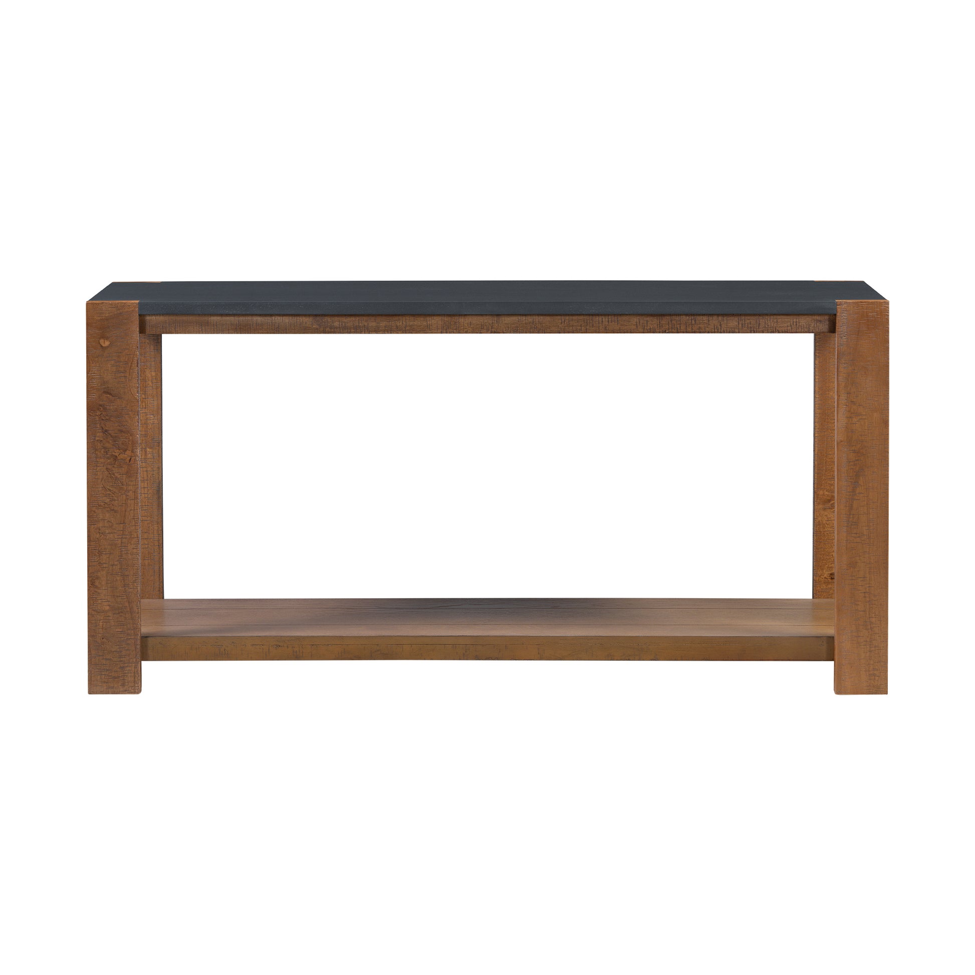 Distinctive Features Of A Minimalist Console Table With Bottom Shelf And Four Legs, Suitable For Entryway, Hallway, Living Room, Foyer, Corridor Black Brown Primary Living Space American Design Shelves Mdf