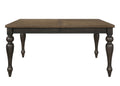 Brown Gray Finish Rectangular Extendable Table Top 18