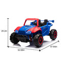 24V Two Seater Kids Ride On Electric Car W Parents Control,Seat Width 20.47In,2Wd,Four Wheel Suspension,The Police Car With A Megaphone,Power Display,Bluetooth,Mp3,Usb Tf,Music,Led Lights For Kids. Blue Red Polypropylene