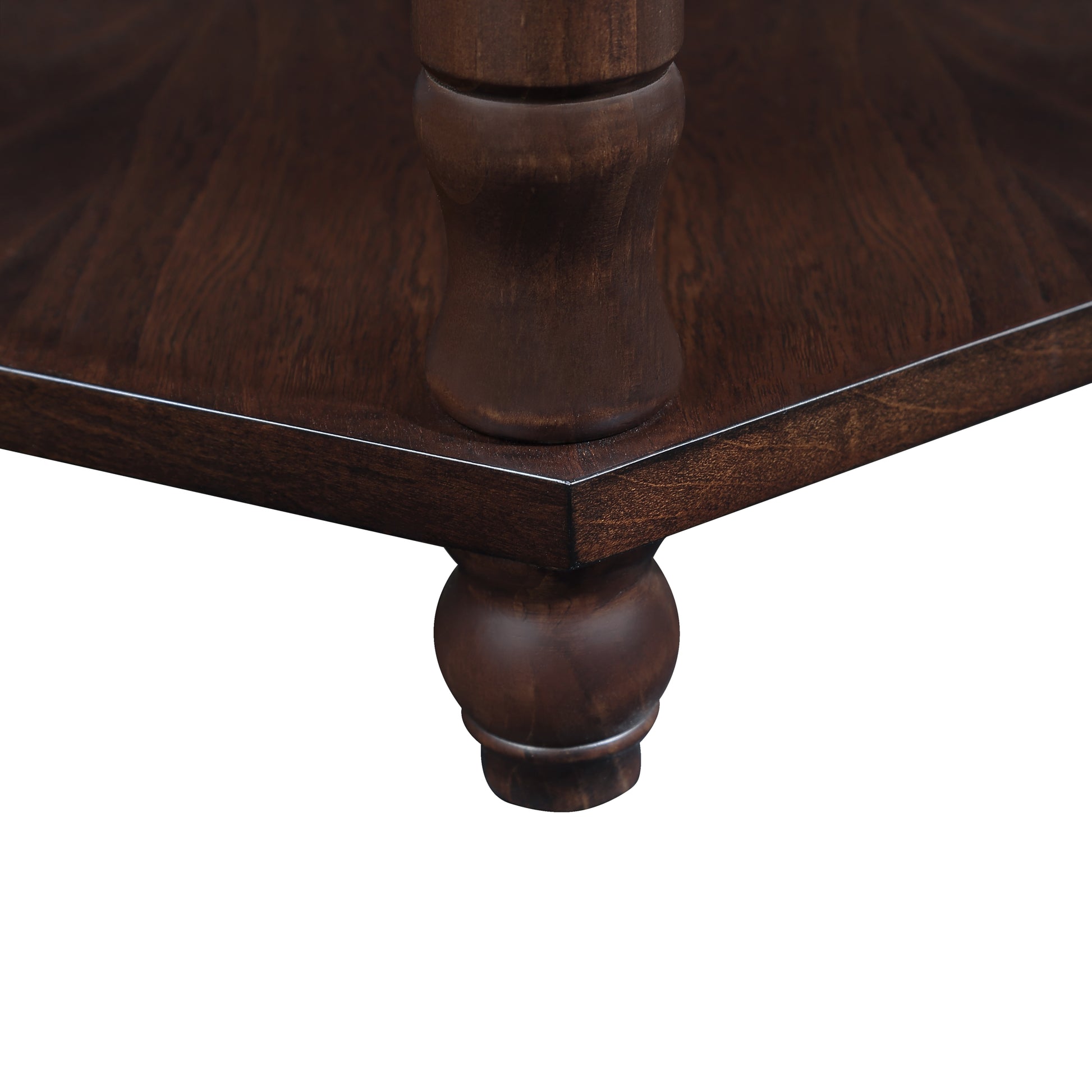 2 Tier Retro Hexagon Living Room Solid Wood Coffee Table With Shelf & Drawer, 36'' Mid Century Center Coffee Table For Living Room, Office. Light Espresso Light Espresso Pine