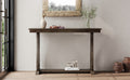 48 Inch Rustic Vintage Console Tablefarmhouse Style Entryway Table With Open Shelf And Sturdy Construction For Entryway And Living Room Walnut Walnut Distressed Finish Primary Living Space Antique,Rustic,Vintage Open Storage Console Tables Brushed