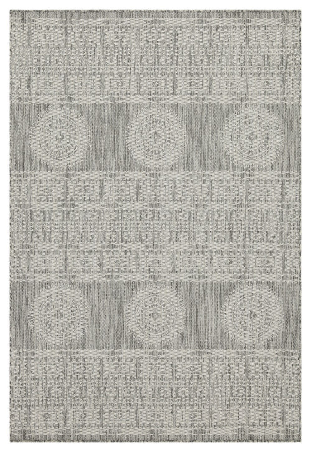 Sunshine Gc Har2024 Silver 2 Ft. 7 In. X 7 Ft. 3 In. Indoor Outdoor Area Rug Silver Polyester Polypropylene