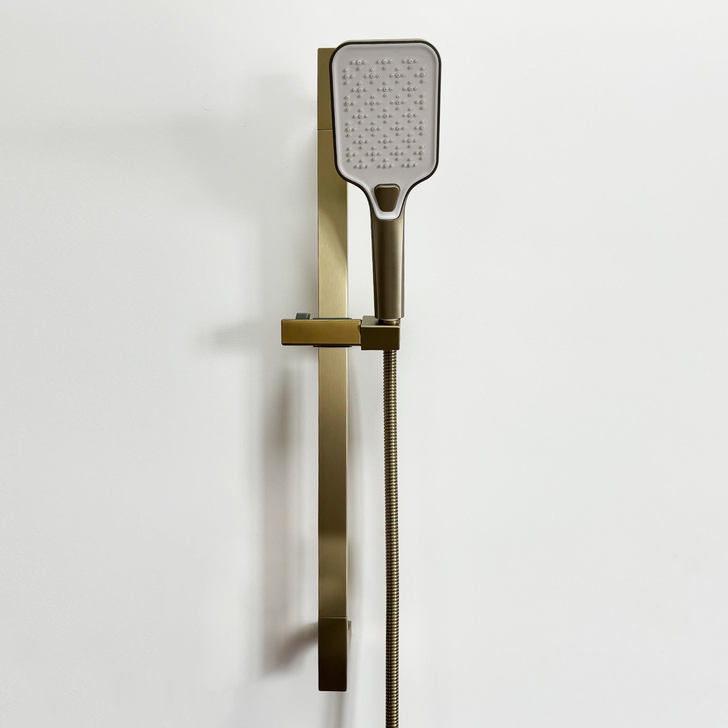 Handheld Shower With Slide Bar And Hose Brushed Gold Stainless Steel