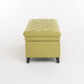 Juliana Storage Ottoman Green Fabric