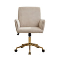 Ts Office Chair 1Pc Creamy White Creamy White Corduroy