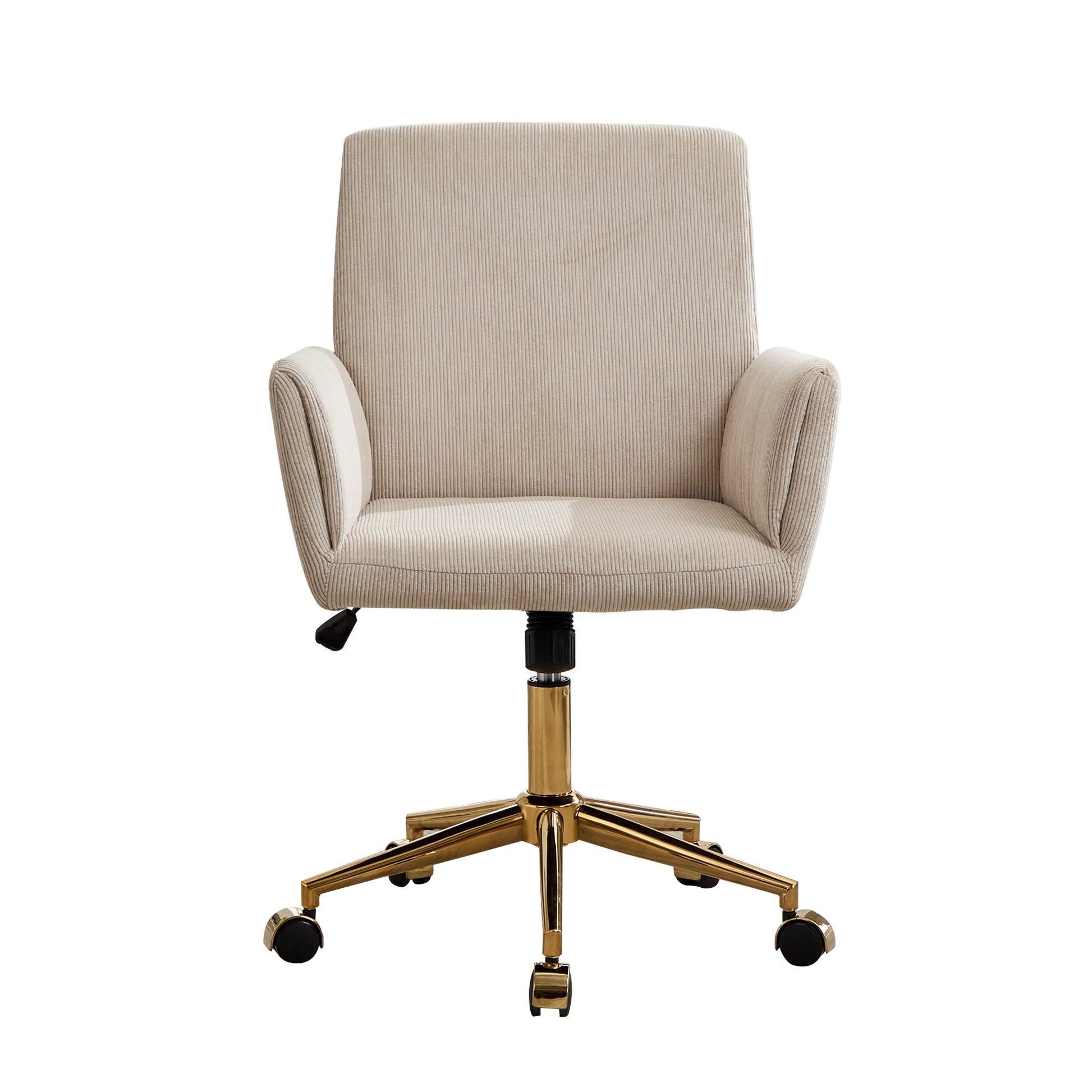 Ts Office Chair 1Pc Creamy White Creamy White Corduroy