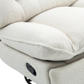 360 Swivel Recliner Adjustable Chair Chenille Glider Swivel Reclining Sofa Chair With Black Metal Round Base Beige Beige Foam Upholstered