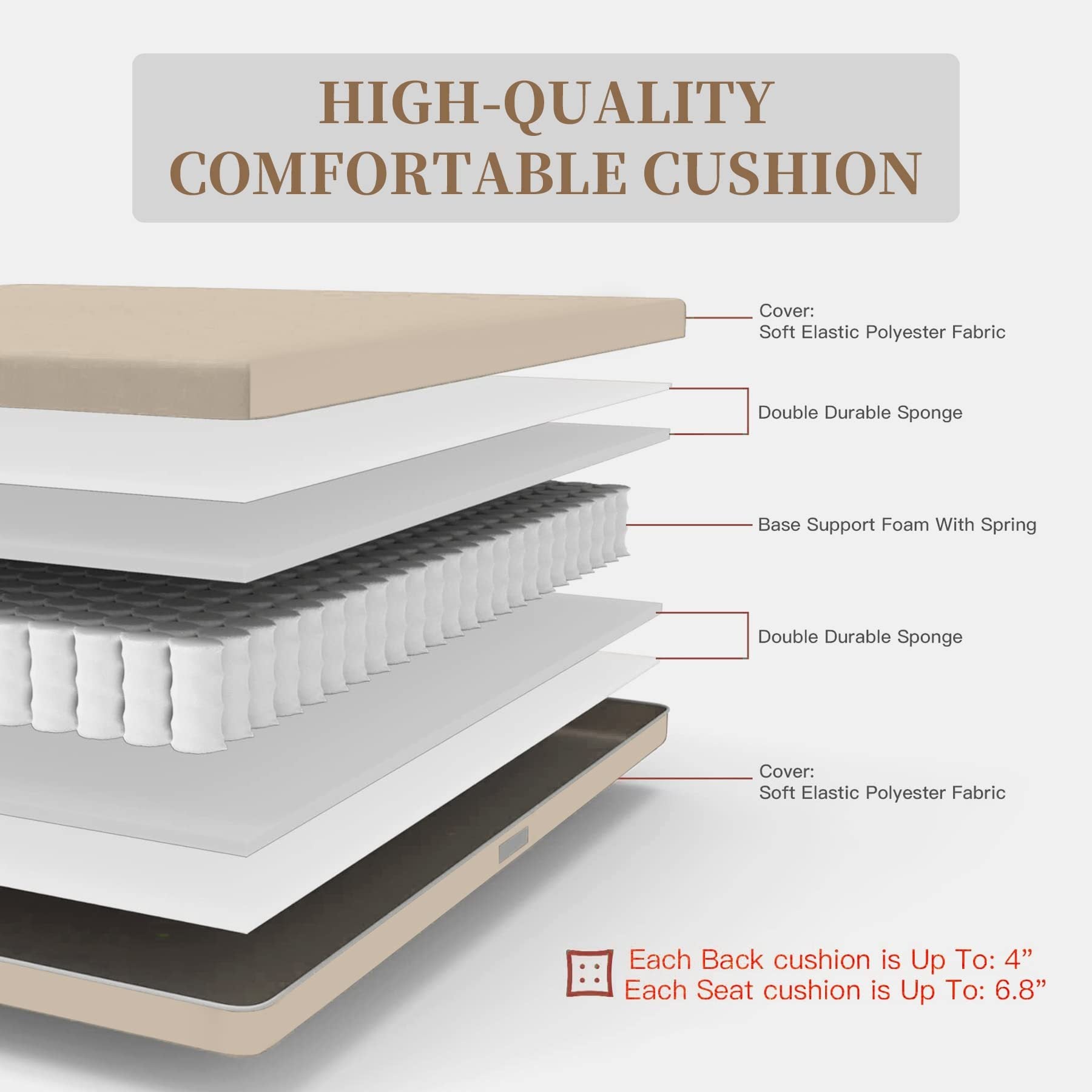 Outdoor Wicker Patio Furniture Sets 4 Pieces, All Weather Aluminum Rattan Padded Sofa Patio Conversation Sets With 2 Pillows For Porch Deck Garden Khaki Yes Khaki Garden & Outdoor Multiple Chairs Seating Group Aluminum