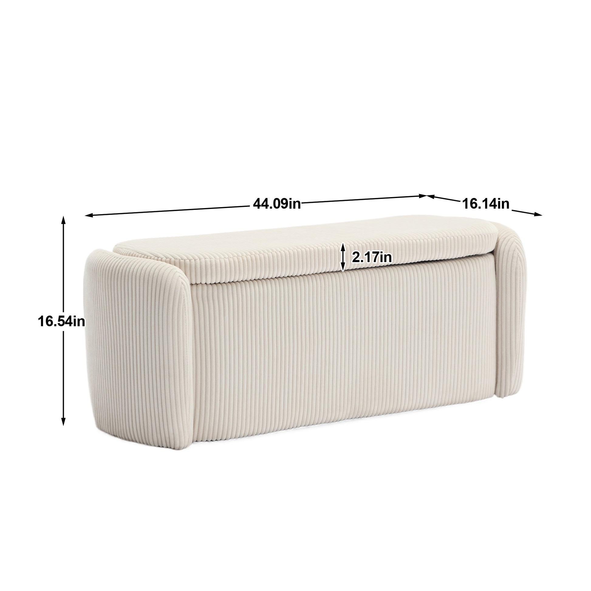 Coolmore Storage Ottoman,Bedroom End Bench,Upholstered Fabric Storage Ottoman With Safety Hinge, Entryway Padded Footstool, Ottoman Bench For Living Room & Bedroom Beige Beige Foam Velvet