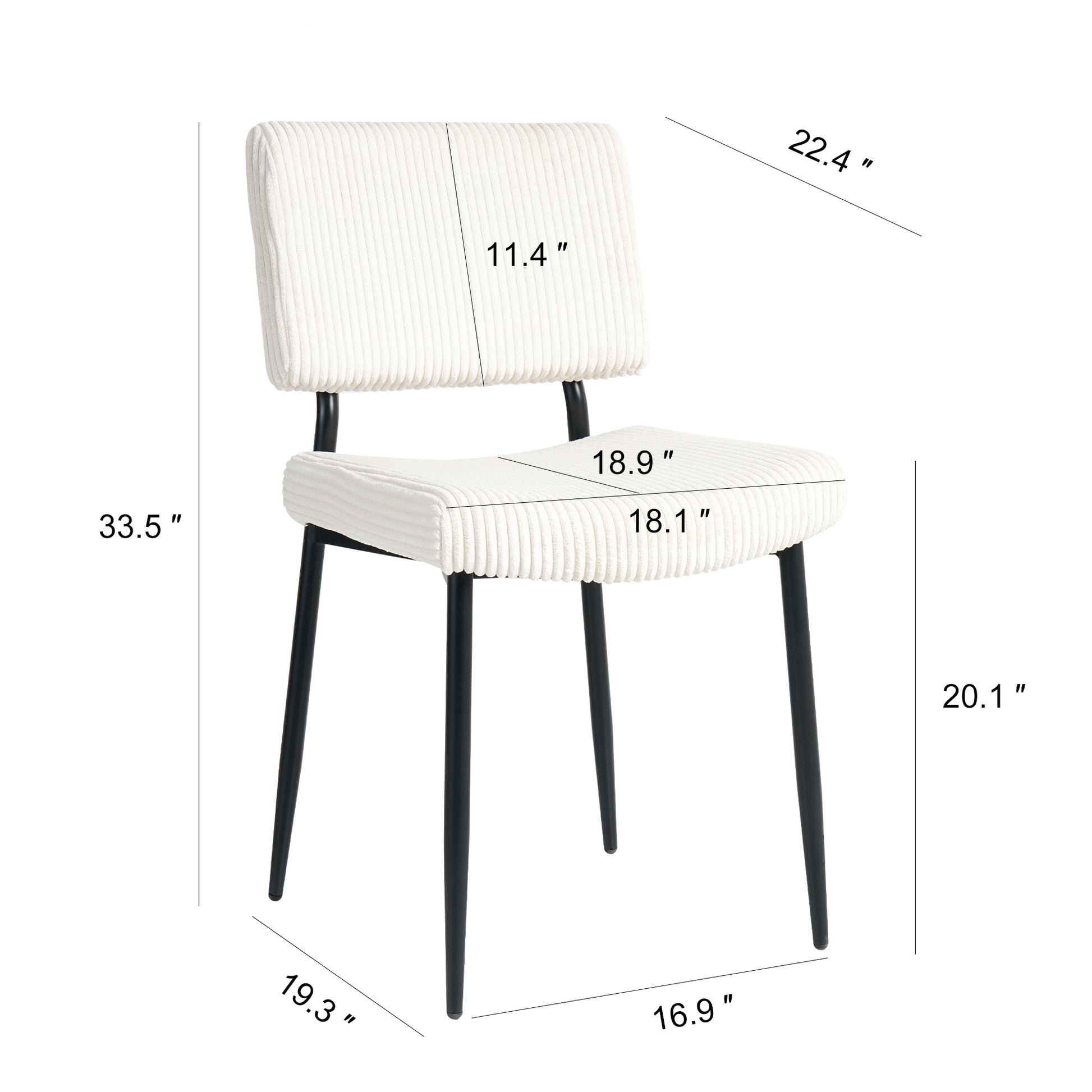 Modern Beige Simple Velvet Dining Chair Fabric Upholstered Chair Home Bedroom Stool Back Dressing, White Round Table Set, Chair Black Metal Legs Set Of 5 White Mdf