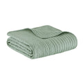 Oversized Quilted Throw With Soped Edges Seafoam 60X72
