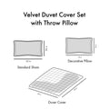 Velvet Duvet Cover Set Twin Blush Polyester