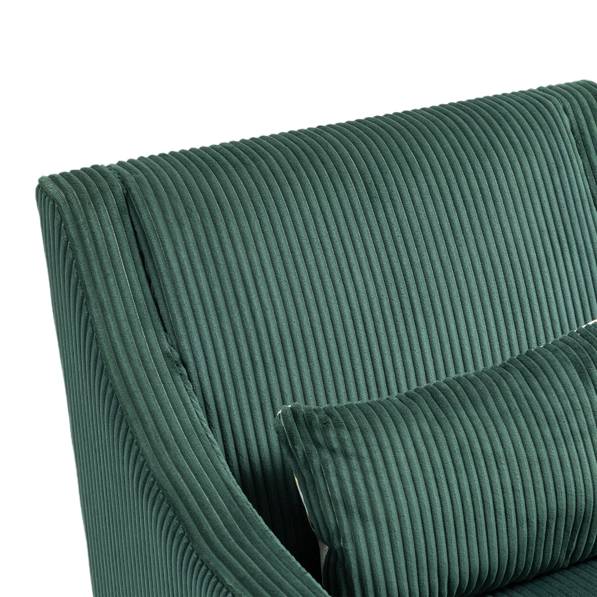 Coolmore Modern Accent Chair,Upholstered Armchair With Scooped Arms For Bedroom,Apartment,Studio,Office,Waiting Room Emerald Corduroy Emerald Primary Living Space Foam Corduroy