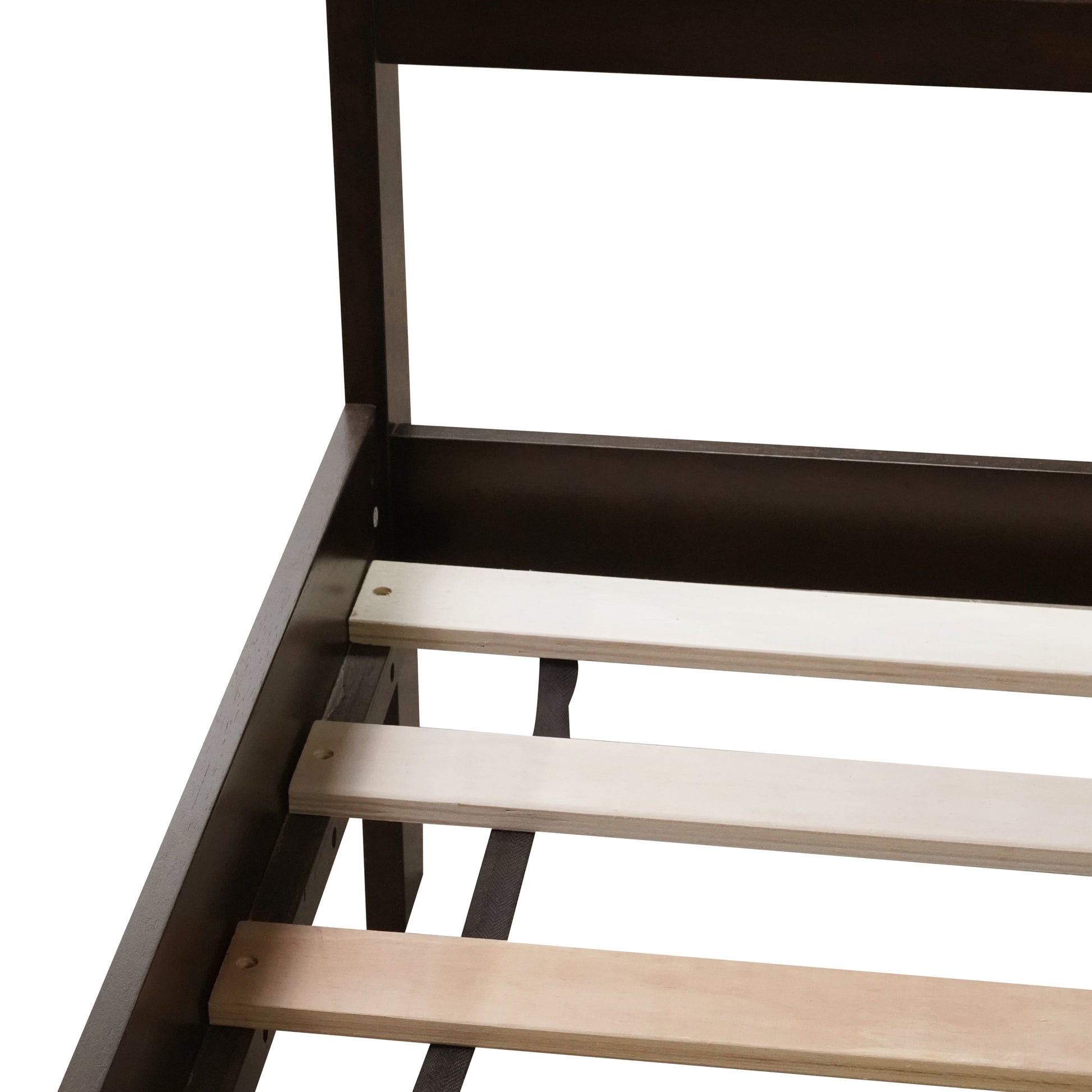 King Size Bed With Rattan Headboard, Two Storage Drawers, Rubber Wood Bed With Enhanced Support Salts And Feet,Espresso King Espresso Rubber Wood