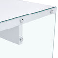 The Top Of The Coffee Table Is Made Of Mdf And White Stickers, And The Sides Are Clear Tempered Glass. The Design Is Simple And Elegant, And The Structure Is Strong. White Mdf Glass