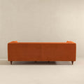 Evelyn Mid Century Modern Burnt Orange Velvet Luxury Chesterfield Sofa Brown,Burnt Orange Brown Velvet Wood Primary Living Space Tufted Back Mid Century Modern Engineered Hardwood Foam Solid