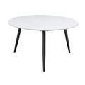 Modern Style Nesting Cocktail Tables And Side Table 3 Piece Occasional Table Set Black Metal Legs White Sintered Stone Top Black,White Primary Living Space Modern Metal,Sintered Stone