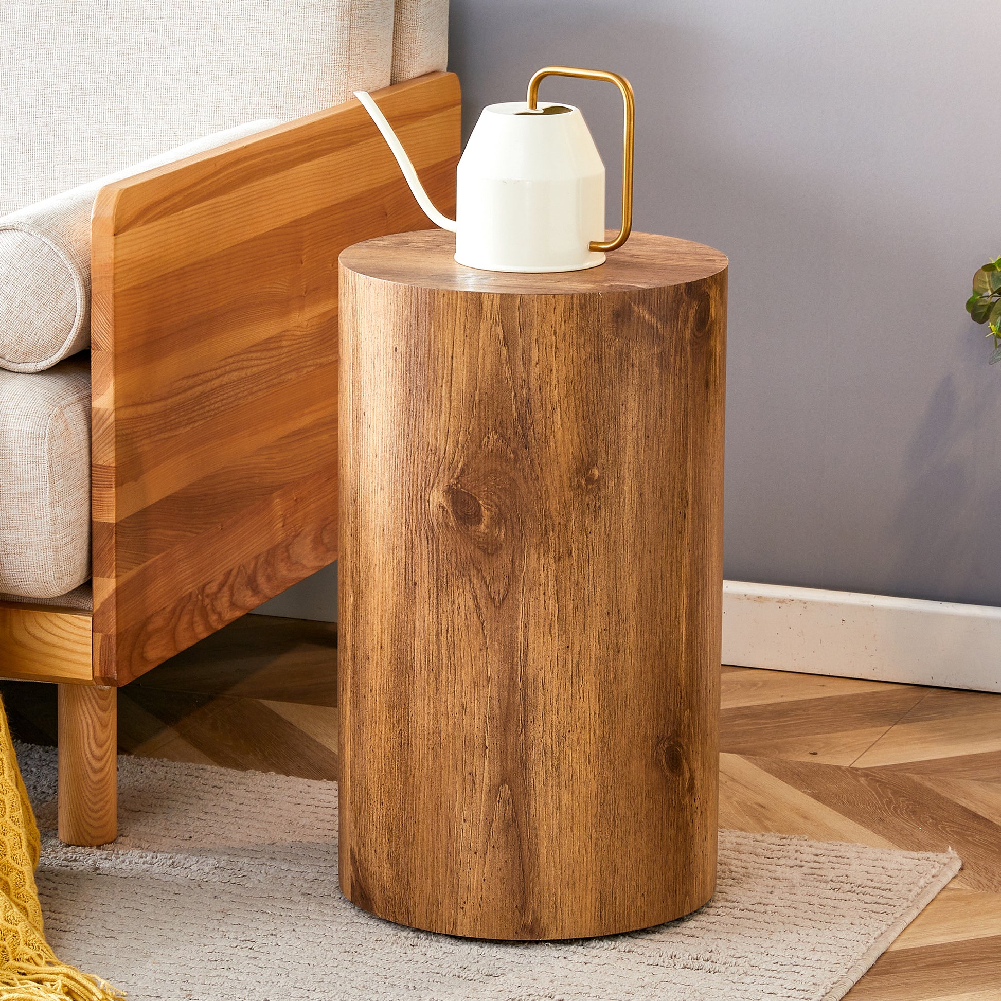 The Cylindrical Table With Its Patterned Design Can Be Easily Integrated Into A Variety Of Interior Styles, From Coffee Tables To Small Dining Tables, Workbenches Or Makeshift Writing Desks. Wood Mdf