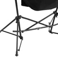 Hammock Camping Chair, Folding Portable Rocking Chair, Aluminum Alloy Adjustable Back Swinging Chair With Pillow Cup Holder, Recliner With Carry Bag For Outdoor Travel Lawn Backyard, Black 2Pcs