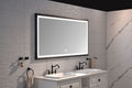 Bathroom Led Mirror Is Multi Functional And Each Function Is Controlled By A Smart Touch Button. Brown Aluminium