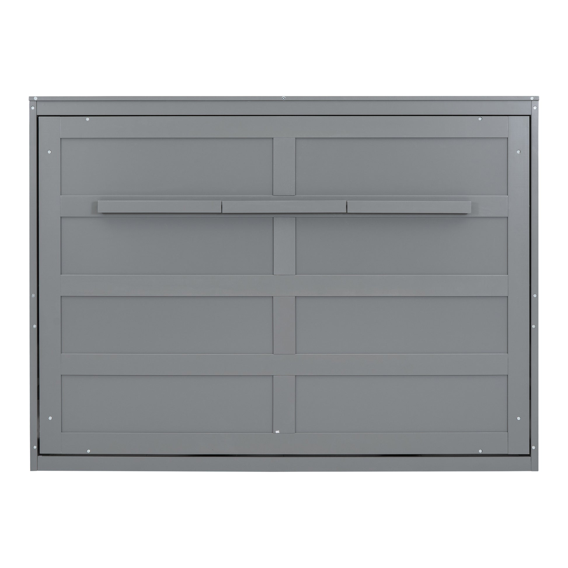 Queen Size Murphy Bed Wall Bed,Gray Queen Gray Plywood