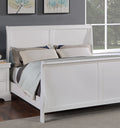 Modern 1Pc Twin Size Bed Bedroom Furniture Sleigh Design Headboard Footboard Plywood 1Pc Bedframe White Color Box Spring Required Twin White Wood Bedroom Contemporary,Modern,Transitional,Ultra Modern Rubberwood Bed Frame Plywood