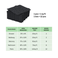 12 X 12 Inch Black Interlocking Deck Tiles Plastic Waterproof Outdoor All Weather Anti Slip Bathroom Shower Balcony Porch Strong Weight Capacity Upto 440 Lbs, Pebble Stone Pattern Pack Of 12 Black Garden & Outdoor American Design,American Traditional