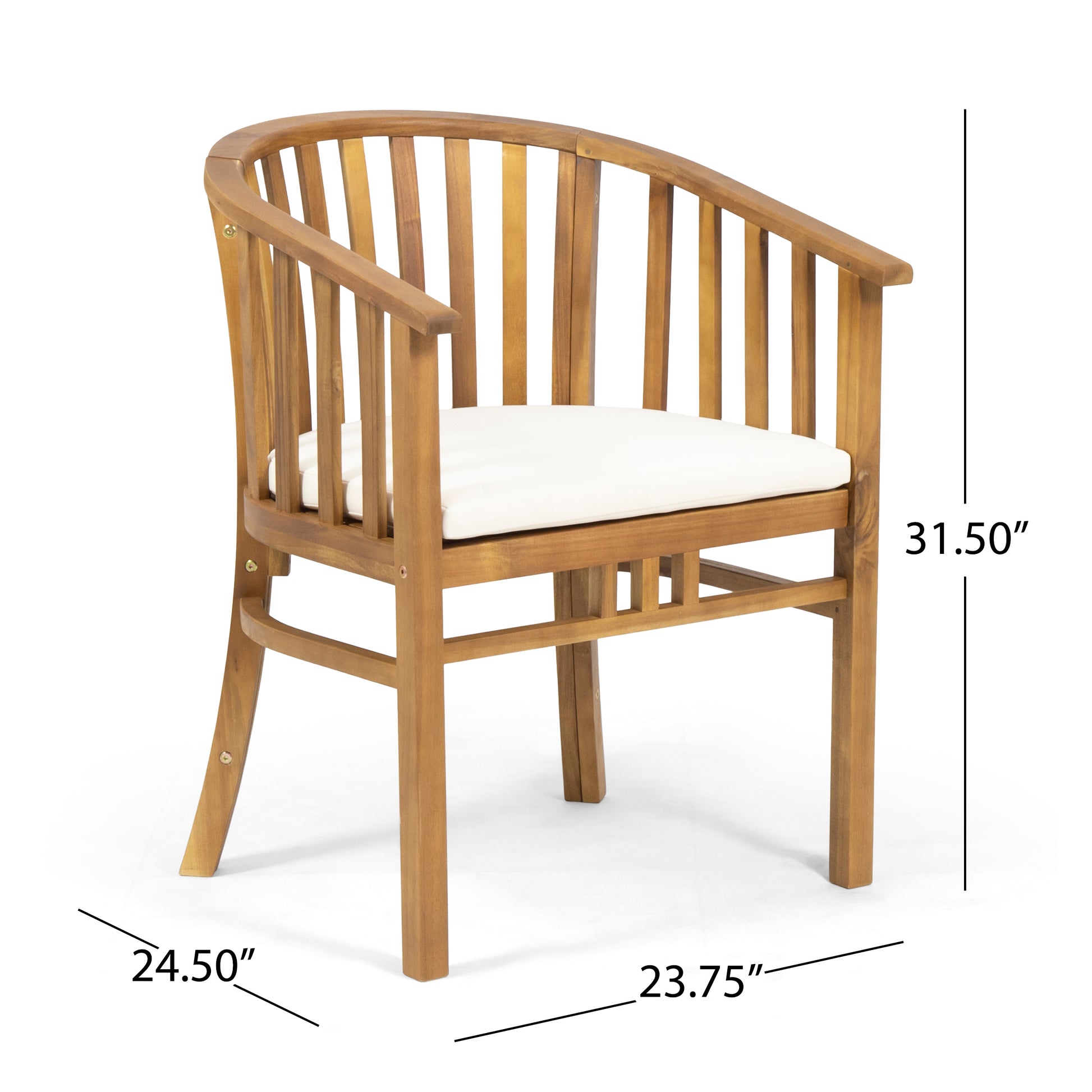 Alondra Dining Chair, Teak Teak Acacia Wood