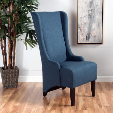 Dining Chair Navy Blue Fabric