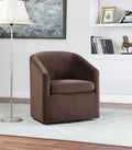 Arlo Upholstered Dining Or Accent Chair Cocoa Dark Brown Wood