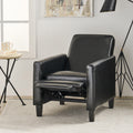 Black Fax Leather Push Back Chair For Elegant Home D Cor Black Pu Leather