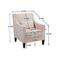 Coolmore Modern Accent Chair,Upholstered Armchair With Scooped Arms For Bedroom,Apartment,Studio,Office,Waiting Room Beige Corduroy Beige Primary Living Space Foam Corduroy