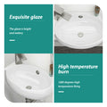 16X11 Inch White Ceramic Rectangle Wall Mount Bathroom Sink With Single Faucet Hole White Ceramic