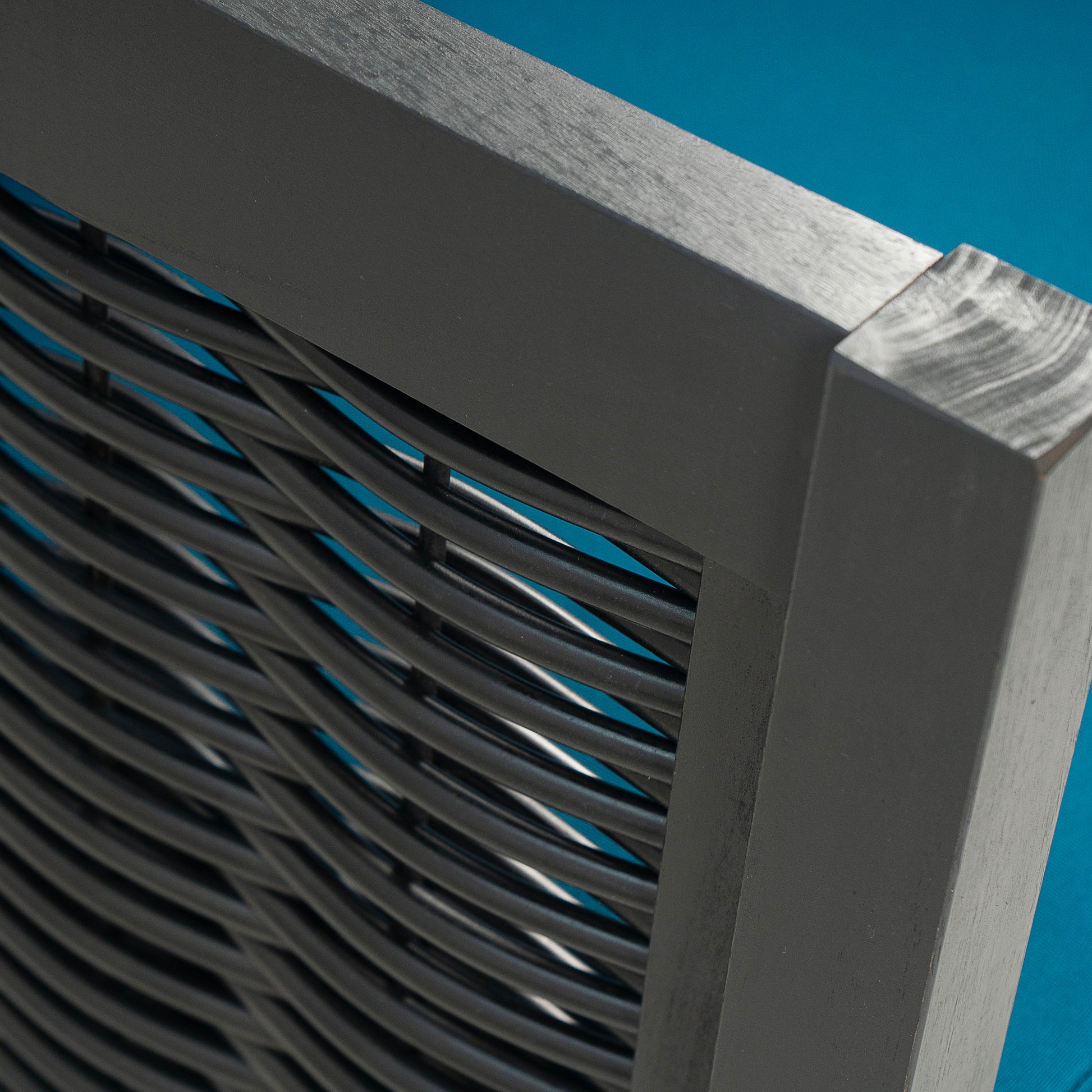 Outdoor Acacia Wood Wicker Club Chair With Cushions,Patio Furniture Conversation Seat For Backyard, Black Polyester Dark Teal Cushion, 27.50" W X 29.50" D X 24.75" H Yes Deep Seating Black,Teal Blue